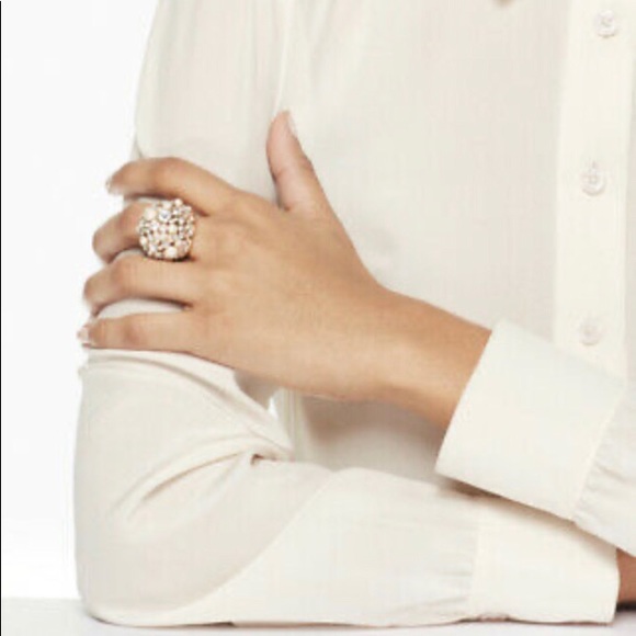 KATE SPADE Pick A Pearl Cocktail Statement Ring - Picture 2 of 5